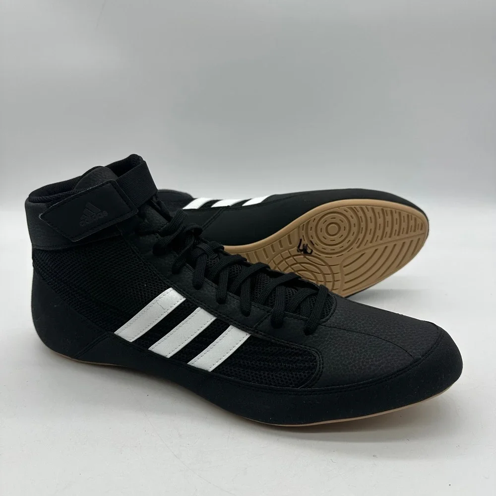 Adidas AQ3325 Mens Size 16 HVC 2 Wrestling MMA Boxing‎ Black White Stripes Shoes